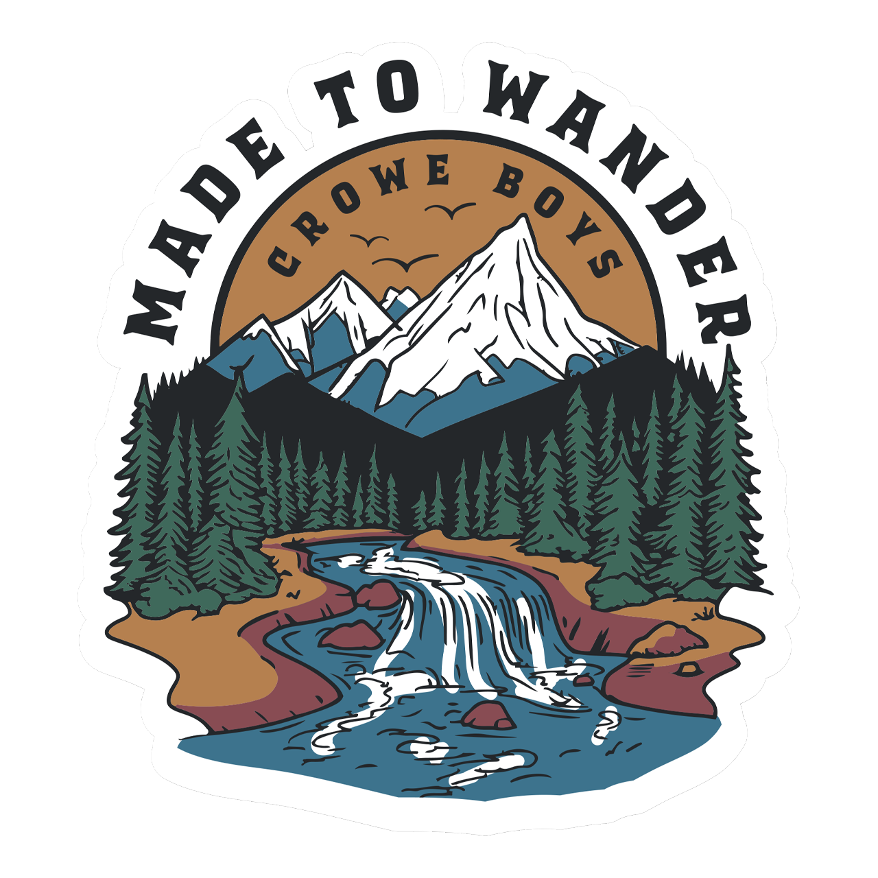 Mountain Scene Sticker